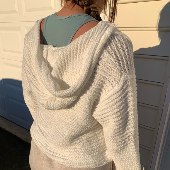 NWT! Loose Fit Hoodie (Cream) - Picture 1 of 6